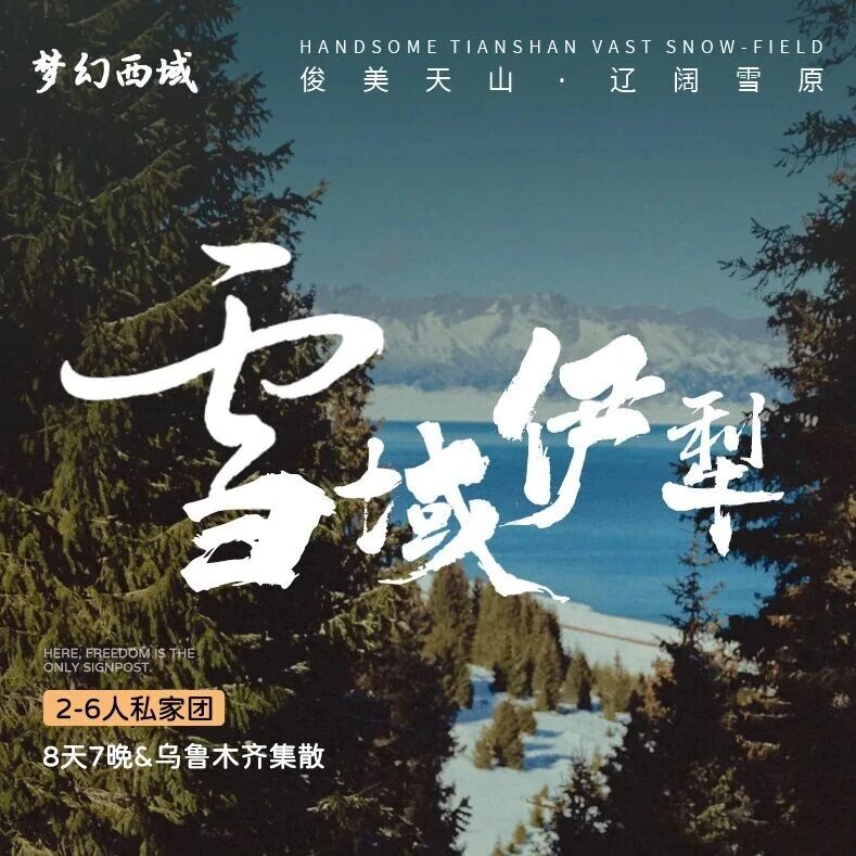 双十一大促！【跃游中国•新疆伊犁8日私家团】乌鲁木齐-丝绸之路滑雪场-赛里木湖/人车漫步/轻旅拍-天鹅泉-玉湖景区-雾凇公路-喀拉峻景区