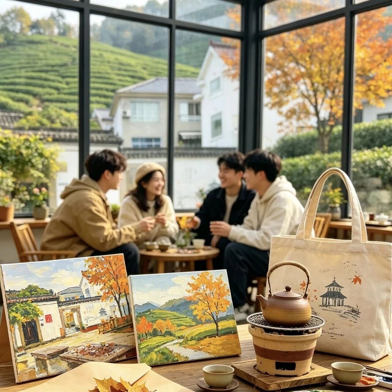 10.25 周日！【心动回响•浪漫秋日】醉美画外桐坞 · 围炉煮茶交友派对 | 走进中国版“枫丹白露”，在氛围感玻璃房内一起画